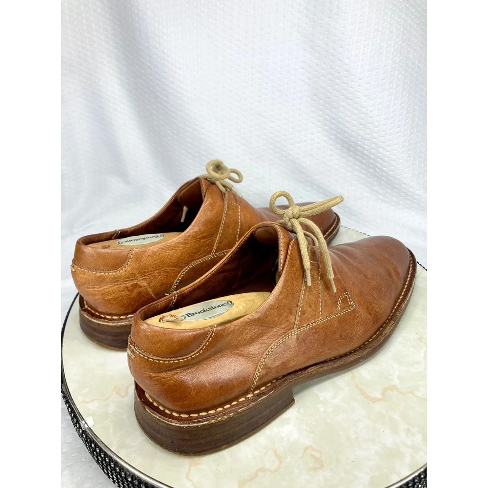 Cole Haan Leather Lace Up Derby Dress Shoes Mens 9.5 Brown Professional Preppy